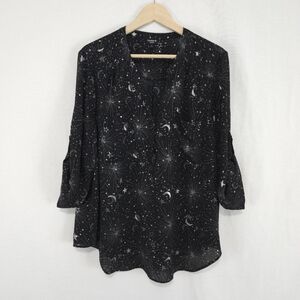 Torrid Women's Harper Georgette 3/4 Sleeve Blouse